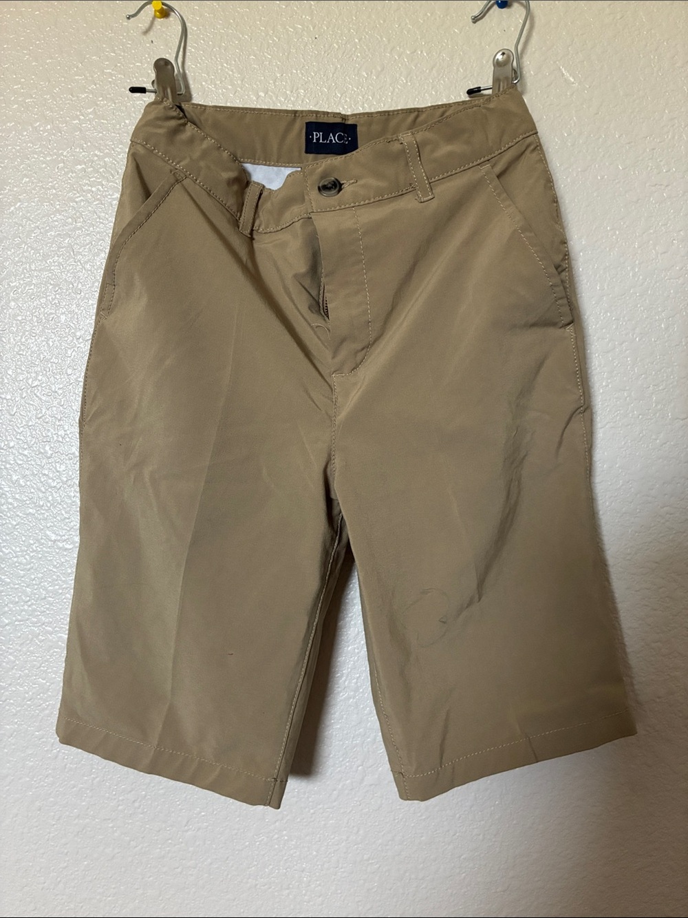 The Children's Place Khaki Flat Front Chino Shorts